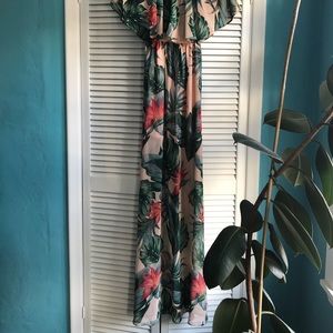 Flowy tropical maxi dress from Show Me Your Mumu, size XS
